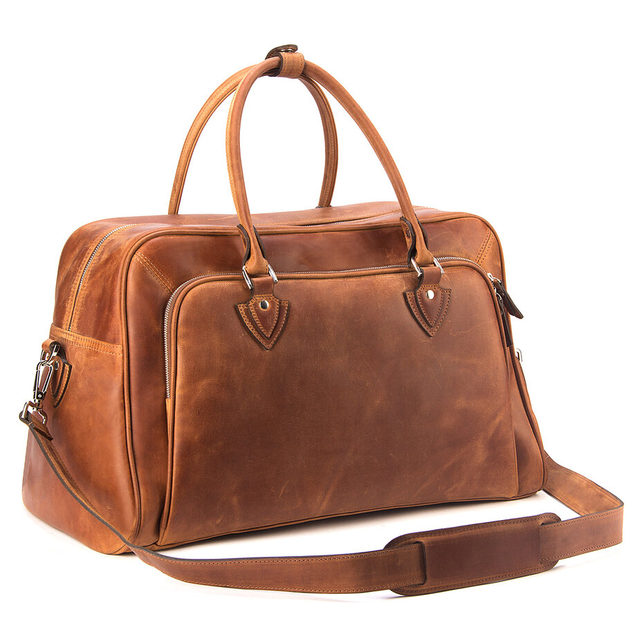 Дорожная сумка Boston коричневый Crazy horse